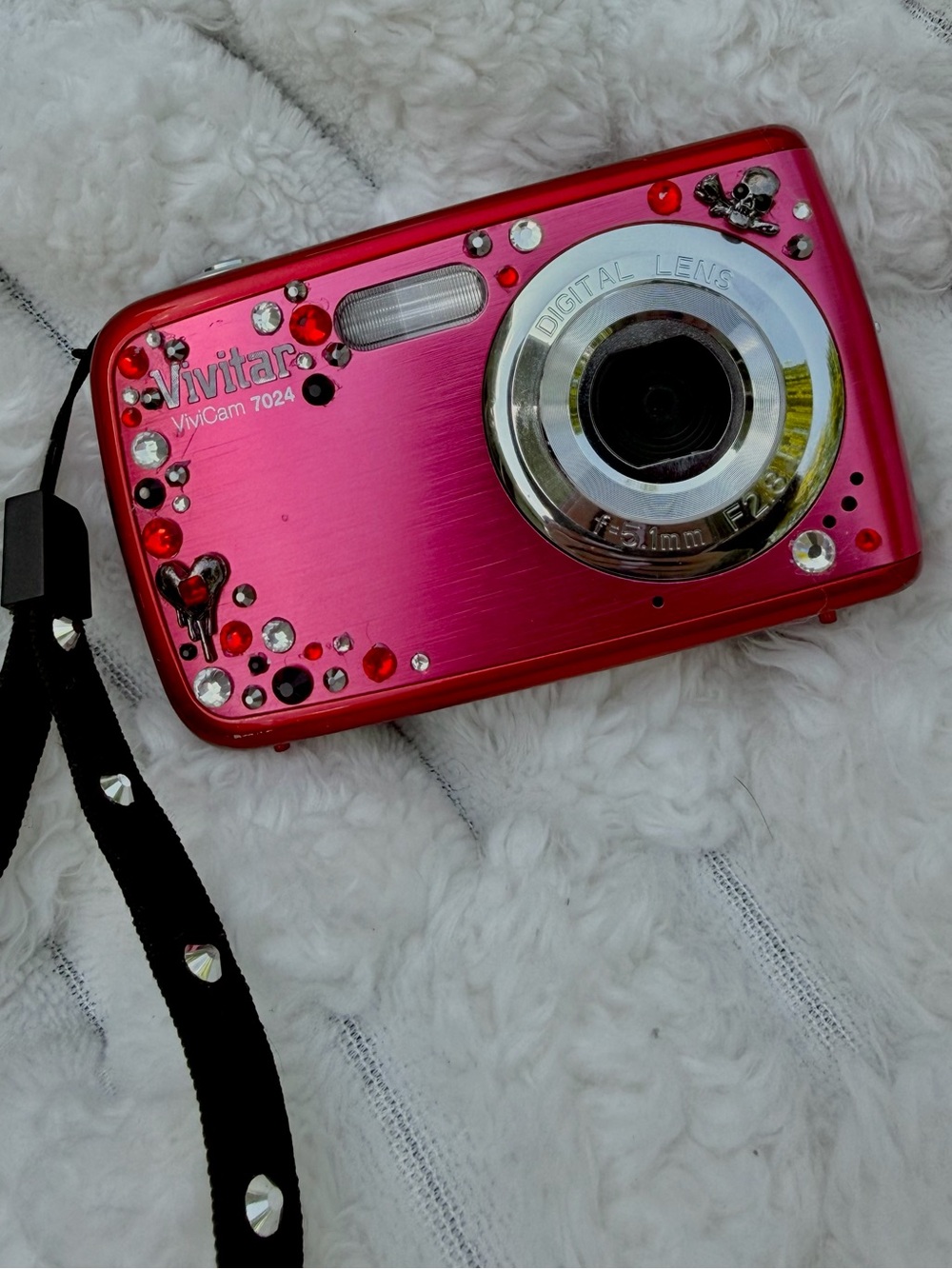 Custom Y2K Goth McBling Bedazzled Digital Camera